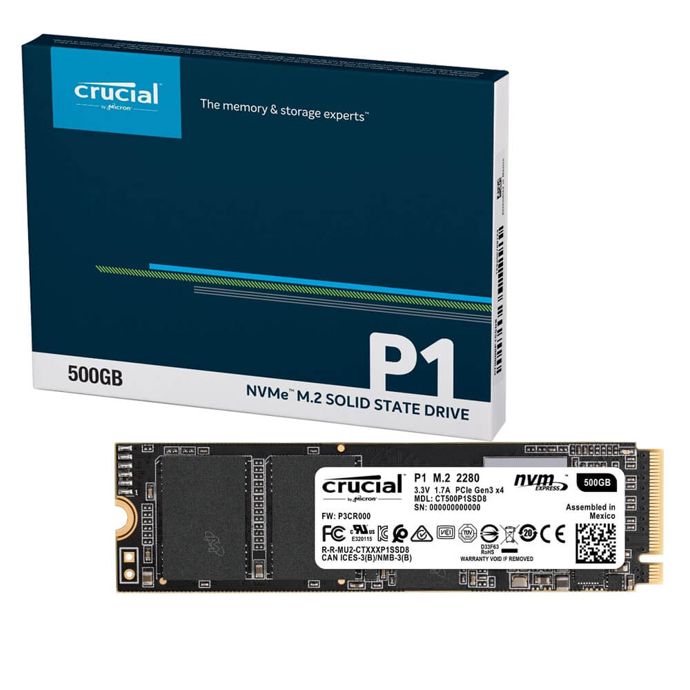 Bopæl lever Byen Crucial P1 500GB 3D NAND NVMe PCIe M.2 SSD - Game Hub