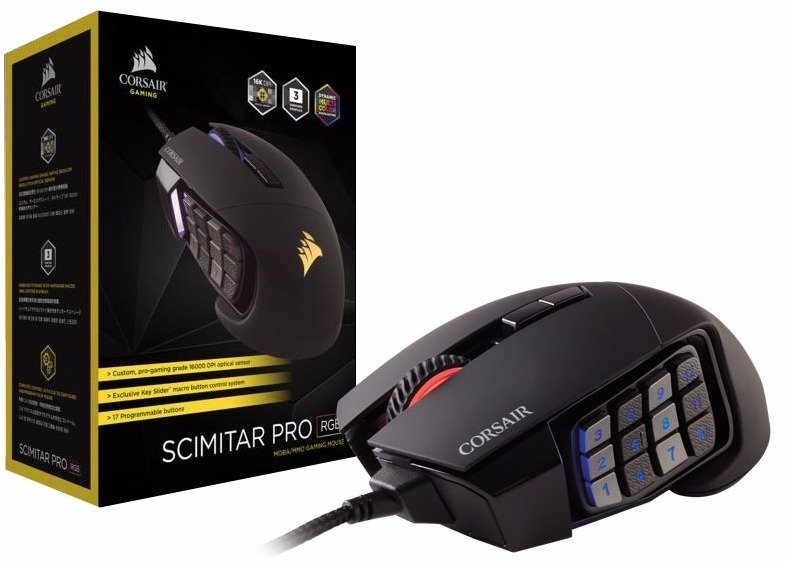Corsair Scimitar PRO RGB Mouse - Black - Game Hub