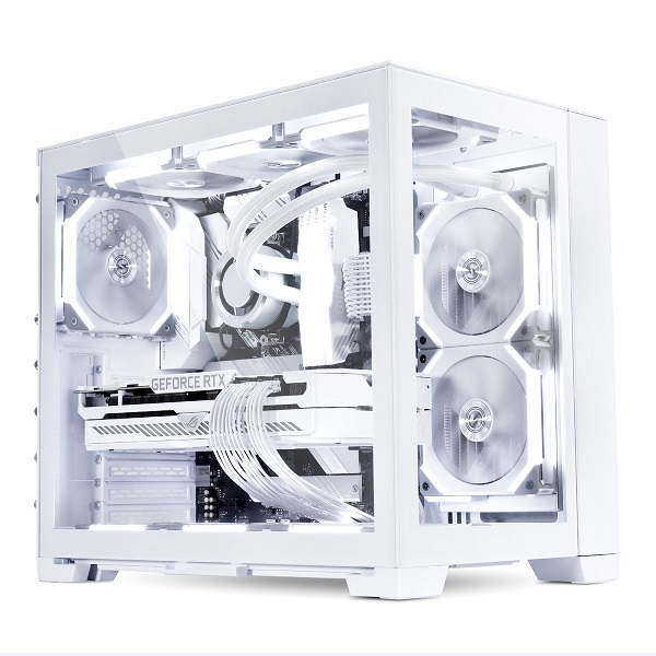 Lian Li Tempered Glass O11-Dynamic Mini Computer Case/Gaming Cabinet - Snow  White I Motherboard Support - ATX/Micro-ATX/Mini-ITX I 4 mm Tempered Glass