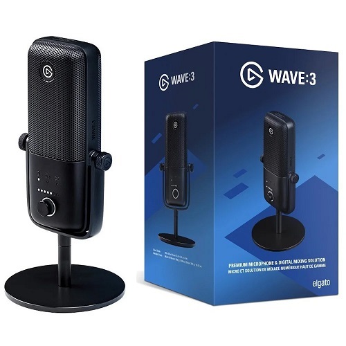 USB Condenser Microphone and Digital Mixer for Streaming Capacitive Mute Plug & Play for PC/Mac Recording Renewed Clipguard Elgato Wave:3 Podcasting 