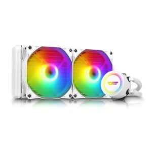 Sharkoon CPU-Wasserkühler - S70 RGB AIO 240mm (max. 35 dB (A); max. 131,93  m3/h; 2x12cm, A-RGB LED)