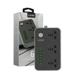 LDNIO 6 USB 3.4A AC100-250V Strip Daya Max 2500 W