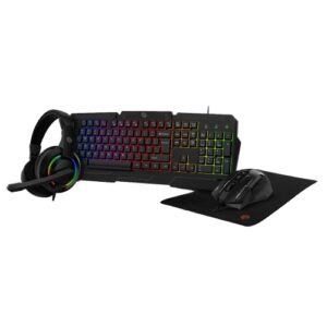 Porodo Gaming 4 in 1 Combo with Keyboard, Headphone, Mouse and Mousepad